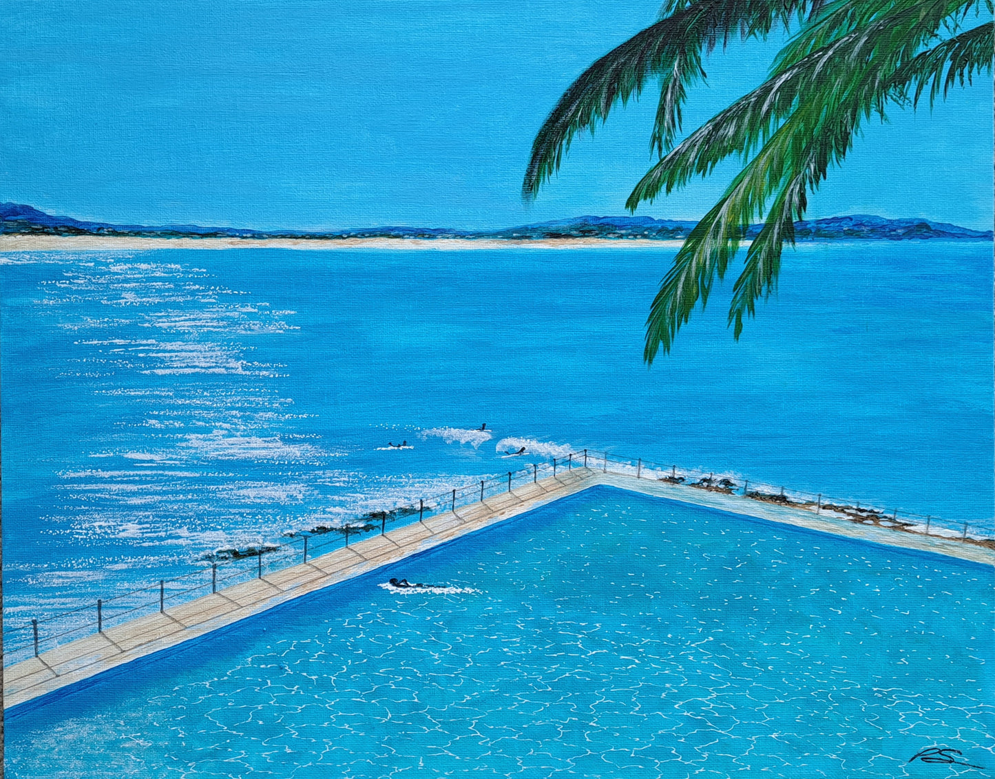Acrylic on Canvas Board 54cm x 64cm Framed