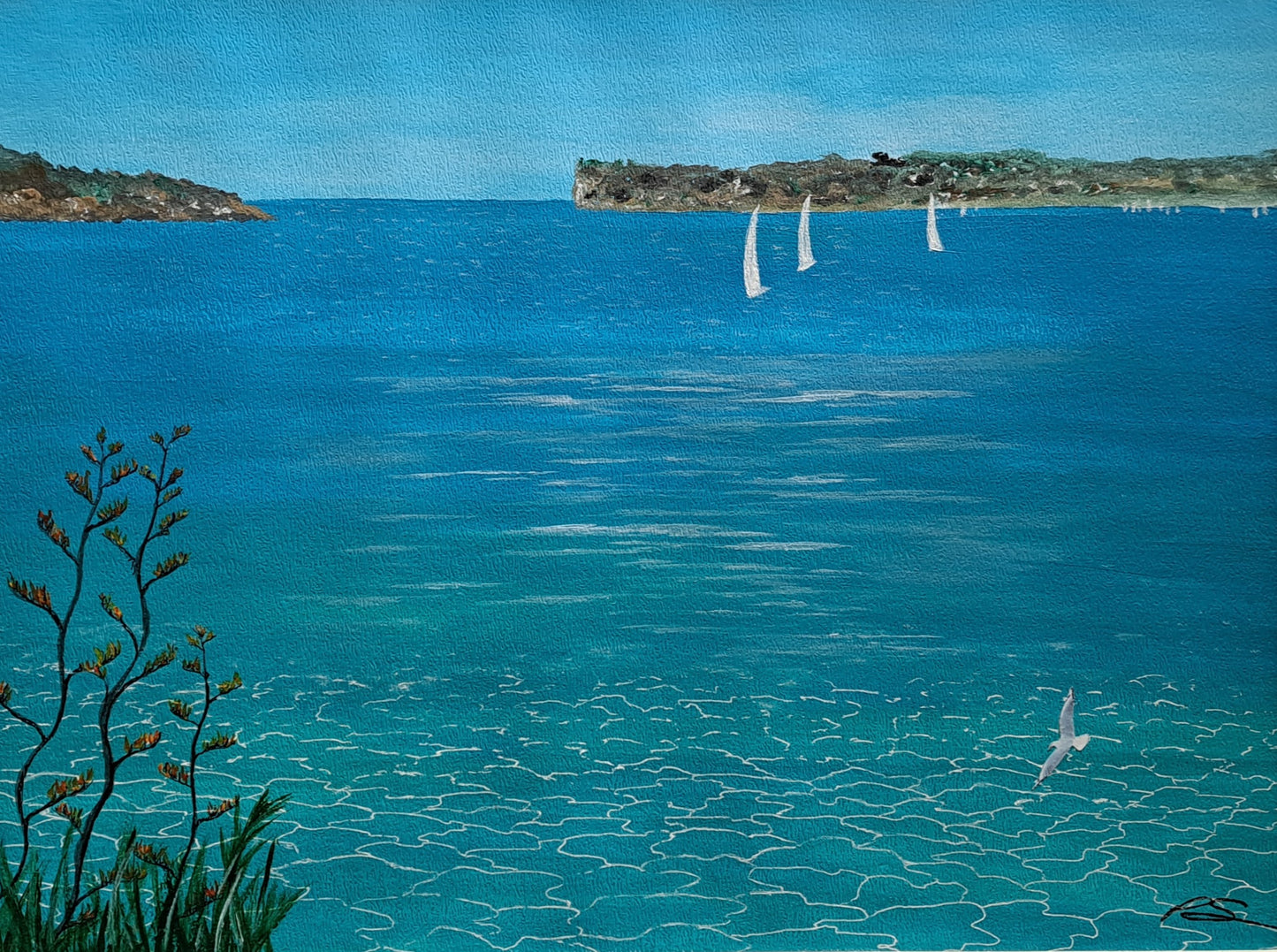 Delwood Beach Sydney Harbour Painting