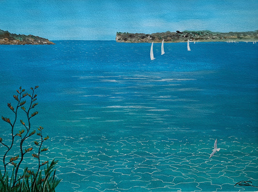 Delwood Beach Sydney Harbour Painting