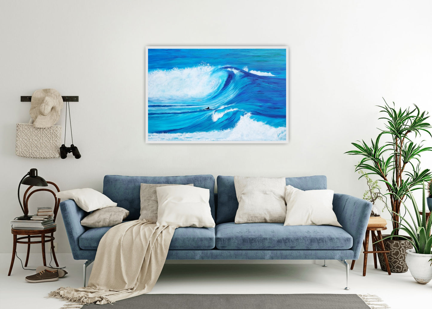 Smooth Energy Original Artwork — Ocean Wave Oil Painting 80 x 55cm