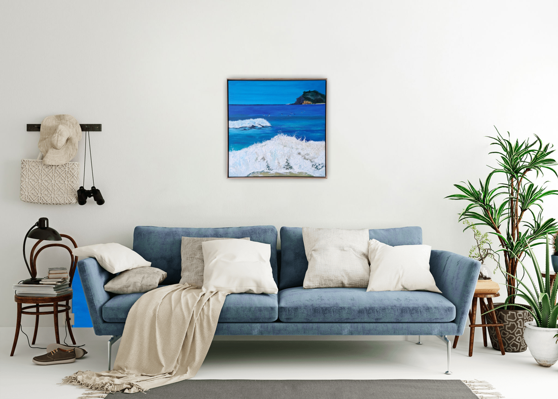 The Bower Original Artwork — Ocean Wave Oil Painting on Canvas 70 x 70cm