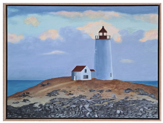 Storm Breaking Original Artwork – Lighthouse Seascape